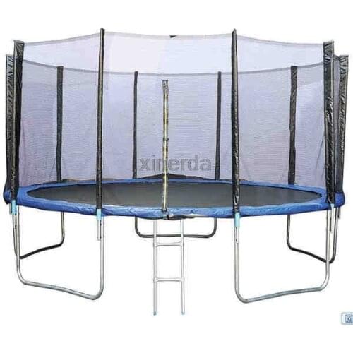 16 Feet Practical Trampoline With Safe Protective Net Jump Safe Bundle Spring Safety With Ladder High Quality Load Weight 700kg