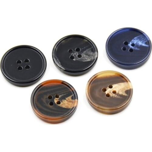 10pcs/lot Four-eyed suit button solid color resin coat button fashion clothing accessories clothes button sweater button