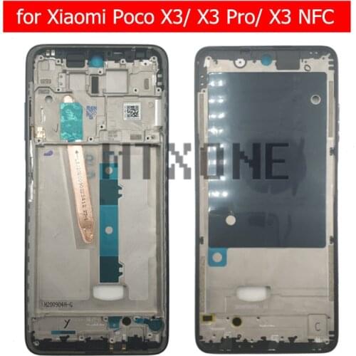 For Xiaomi Poco X3 NFC/ X3 Pro Middle Frame Plate Housing Bezel Faceplate Bezel LCD Supporting Front Frame Repair Parts