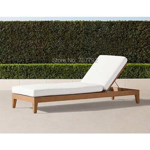 Simple design garden furniture natural teak chaise