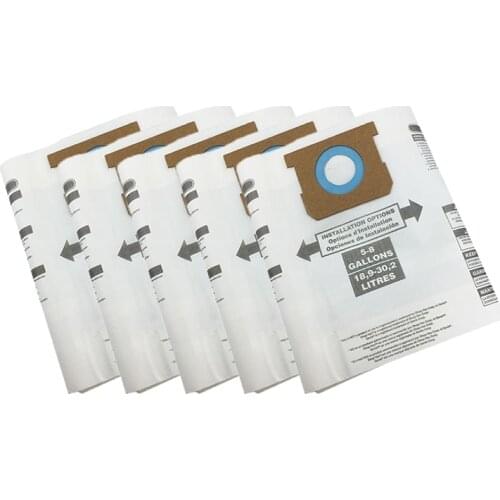 10 Pack Type H Replacement Vacuum Filter Bags Compatible for Shop Vac 5-8 Gallon Vacuum, Replace Part 90671, 9067100