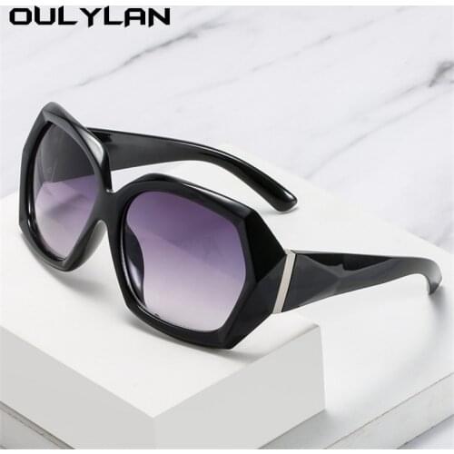 Oulylan Luxruy Oversized Sungalsses Women Brand Deisgner Gradient Black Sun Glasses Lady Outdoor Shades UV400 Big Frame Goggles