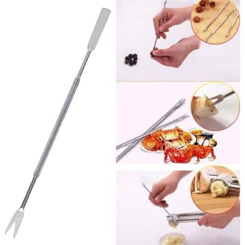 Steel Crab Shape Die Cast Quick Shellfish Lobster Cracker Seafood Tools Clip Needle Fork Picks Pincer Nut Set