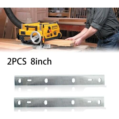 Planer Blades HSS 2pcs 8inch Electric Planer Knifes Woodworking Tools Replacement Parts For Woodstar PT85 Kity PT8500 HMS2000