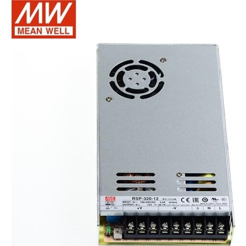 MEAN WELL RSP-320-12 Switching Power Supply 110V/220V AC to 12V DC 26.7A 320W Meanwell Transformer active PFC replace SP-320-12