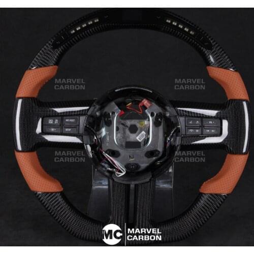 LED Performance Steering Wheel Display Compatible Mustang + 100% Real Carbon Fiber