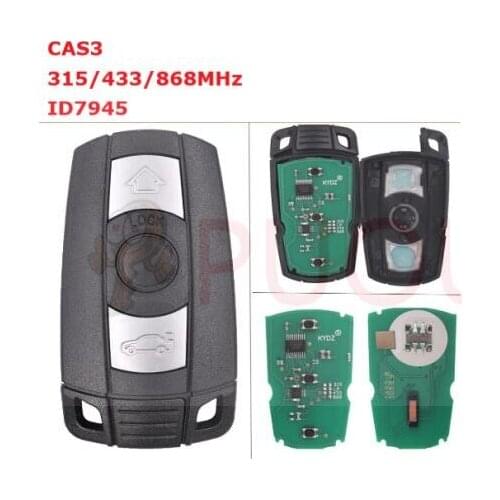 10PCS/LOT 3 Button smart Remote Key 315MHz 433MHz 868Mhz for BMW CAS3 1 3 5 6 7 Series X5 X6 Z4 ID7945 Chip