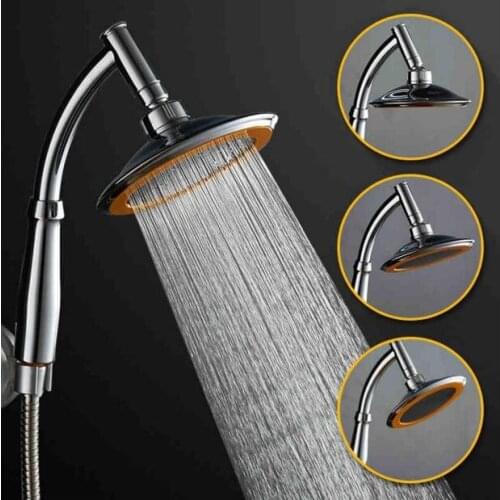 Bathroom rotated round shower single head, Shower head handheld cold and hot,ABS plastic shower faucet head chrome,Free shipping