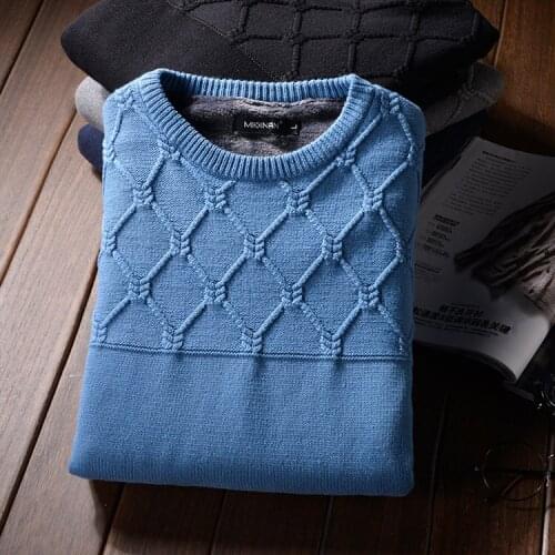 2017 Korean Sweater Men Winter Fashion Brand Mens Sweaters Pullovers Knitting Thick Warm Slim Fit Casual Knitted Men Knitwears