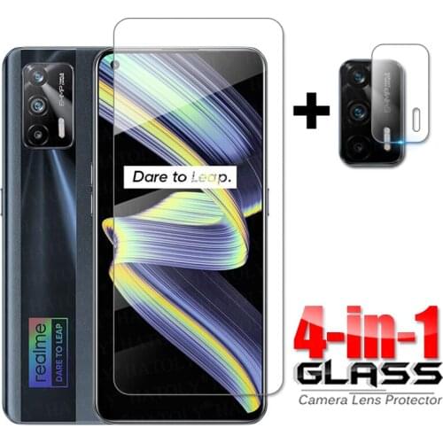 4-in-1 Glass on Realme X7 Max 5G Tempered Glass For Oppo Realme X 7 Max Pro HD Clear Screen Protector Realme X7 Max Camera Glass