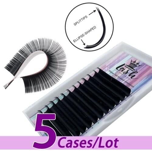 5pcs/lot Wholesale C/D Curl Faux Mink Softer False Lashes Korean PBT Eyelash Manufacturers Premium Individual Lash Extensions