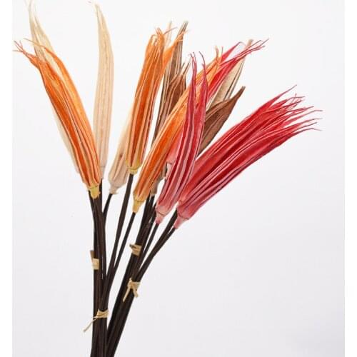 6pcs/lot,Craft Natural Okra Branch,Floral Display Dried Flower For wedding Party Home Decoration accessories, flower Gift Favor