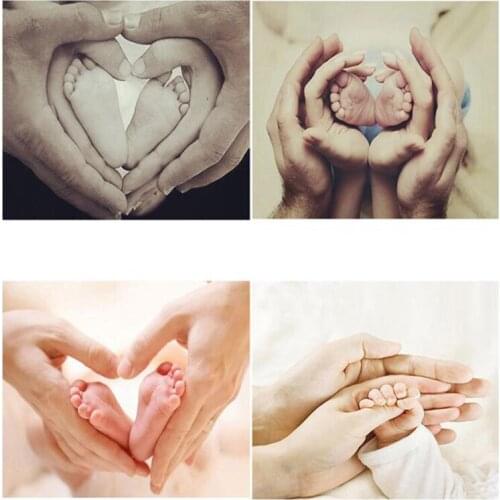 DIY 5D Diamond Painting Baby Feet Love Hand Sweet Room Picture Embroidery Cross Stitch Mosaic Full Round Rhinestone Home Decor