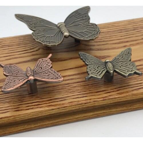 Antique Butterfly Shaped Door Cabinet Drawer Cupboard Wardrobe Pull Handle