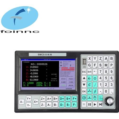 CNC 5 Axis Offline Mach3 USB Controller SMC5-5-N-N 500KHz G-Code 7 Inch Large Screen For CNC Engraving Cutting Machine