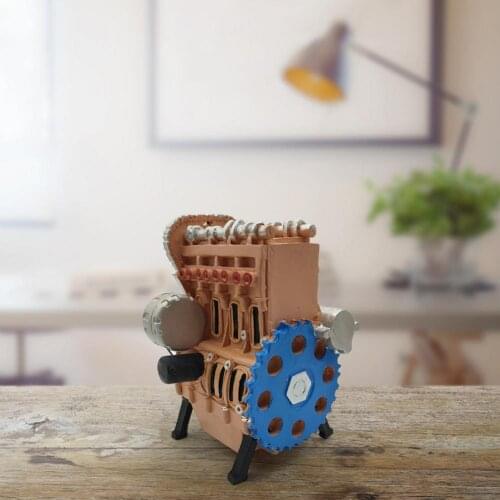 14*10*9CM Home Office Decor Resin Car Engine Model Mechanical Engine Art Ornament Dropship