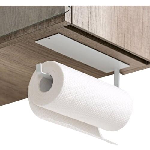 Paper Towel Holder Kitchen Towel Holder Wall Mount Towel Roll Holder No Drilling Bathroom Paper Dispenser
