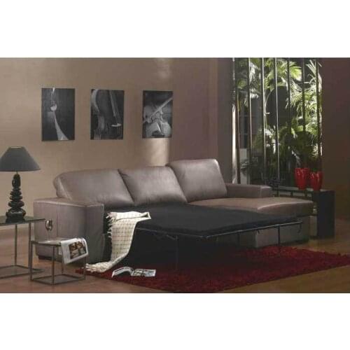 Living Room Sofa bed minimalist modern sofa / sofabed real genuine cow leather sectional sofa muebles de sala moveis para casa