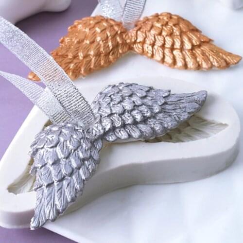 Angel Wings Shaped Cake Decoration Mold Chocolate Candy Baking Tool Craft Silicone Cake Mold kitchen Pastry Tool