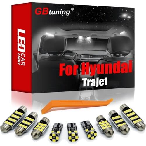 Canbus No Error LED 10PCS For Hyundai Trajet 2001-2008 Car Ceiling Map Dome Trunk Bulb Lamp Interior Reading Room Light Kit