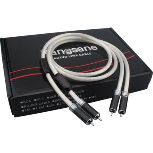 Hi-end Silver-plated Audio RCA Cable for HIFI Amplifier CD DVD Player