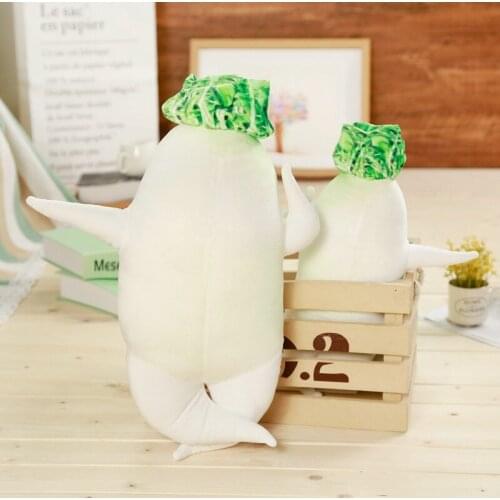 New 1pc 45/60/80cm Simulation White Radish Plush Toy Stuffed Kawaii Plant Cushion Sex Plush Pillow Creatiave Sofa&Bed Decor