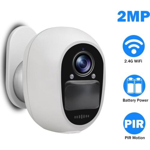 IP Camera WiFi 1080P Battery CCTV Camera Smart Home Security Camera Outdoor Indoor Weatherproof Battery Power PIR Alarm P2P
