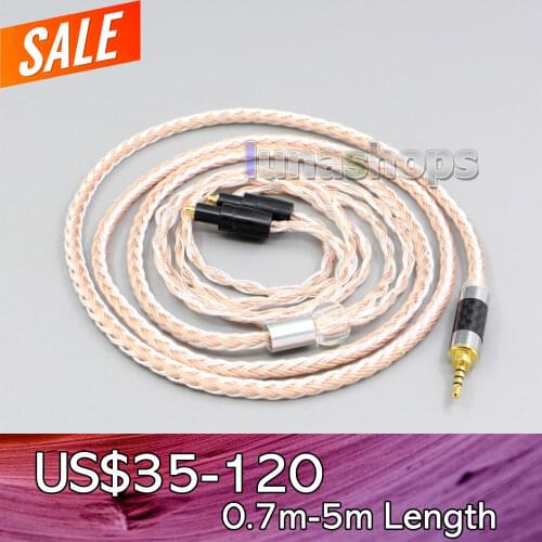 LN005835 2.5mm 3.5mm XLR 4.4mm TRRS Balanced 16 Core OCC Silver Mixed Headphone Cable For Shure SRH1540 SRH1840 SRH1440