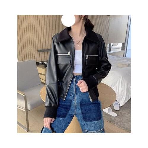 2020 Women New Fashion Genuine Real Sheep Leather Jacket G37