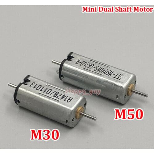 Mini M30/ M50 Motor DC 24V 29600RPM/ 32000RPM High Speed Dual Shaft DIY Toy Car Boat Models