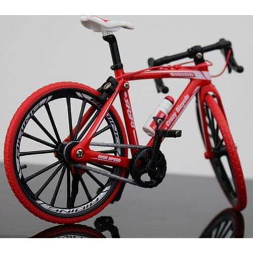 1:10 Alloy Bicycle Model Diecast Metal Finger Mountain bike Racing Toy Bend Road Simulation Collection Toys For Children Gift