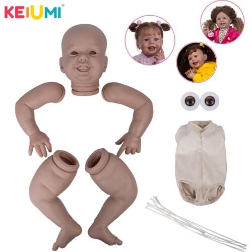 KEIUMI Reborn Doll Kit Lifelike 27Inch Unpainted Mould Dolls Part DIY Vinyl For Childrens Birthday Present
