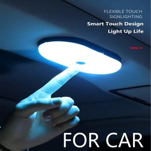 Niversal Touch Type Night Led Auto Light Car Light Roof Ceiling Magnet Lamp Automobile Car Interior Light Dome USB Charging