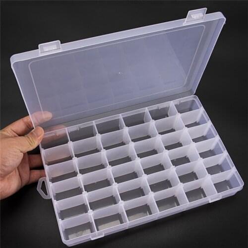 Portable 5/10/24/36 Slots Adjustable Baits Fishing Lure box Lures Hook Tackle Box Storage Case Organizer Multifunctional