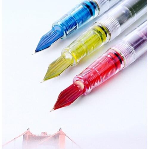 Hero 1202 Fully Transparent Fountain Pen With Golde Clip Extra Fine Nib 0.38mm Office & School & Home Super Smooth Writing Ink