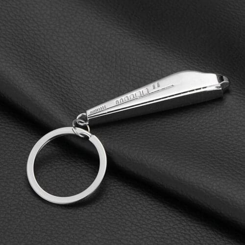 Silver Metal Keyfob 3D Car Locomotive Train Head Keyring Keychain Key Chain Ring