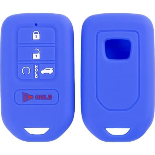 Silicone Key Fob Protect Skin Cover Case Set Hood for Honda 2017 2018 2019 Pilot Accord Civic CRV Freed 5 Button Keyless Remote