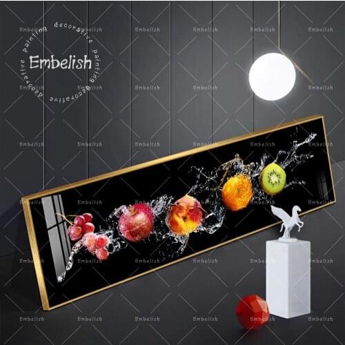 Embelish Kind Of Fruits Splash In Water Hot Modern Home Decor Posters For Living Room HD Print Canvas Painting Wall Pictures