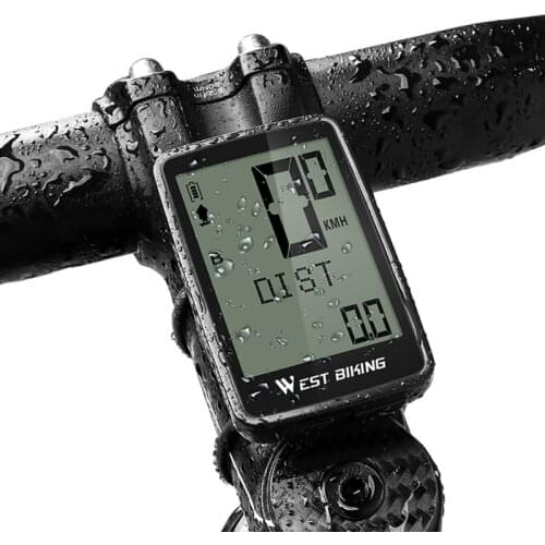 Waterproof Bicycle Computer Wireless Mountain Bike Cycling Odometer Stopwatch Speedometer Watch LED Digital Rate