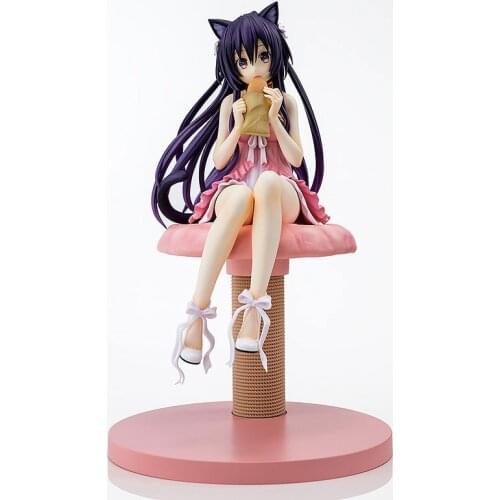 18CM Japanese sexy anime figure DATE A LIVE Yatogami Tohka cat ear ver action figure collectible model toys for boys