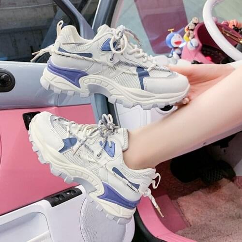 Womens Sports Shoes Ins Fashion All-match Shoes Thick-soled Casual Shoes Comfortable and Breathable High Quality Comfortable