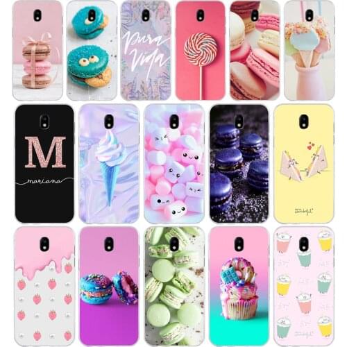94AA Colorful Ice Cream Macarons gift Soft Silicone Tpu Cover phone Case for Samsung Galaxy J3 J5 2016 2017 case