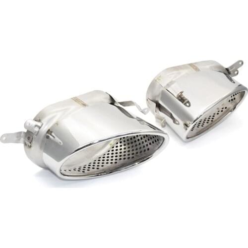 1 Pair Muffler Pipe Tails Tip For AUD-I S A3 A4L A5 A6L A7 Update To RS R8 Car Parts Rear Diffuser Stainless Steel Exhaust Tips