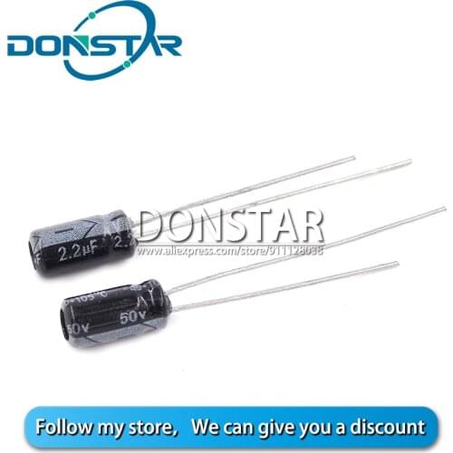 20PCS 2.2UF 50V Electrolytic Capacitor 50V 2.2UF 4*7MM Aluminium Electrolytic Capacitor