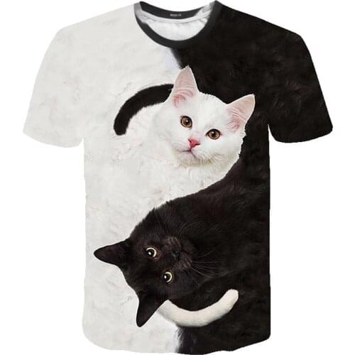 3d Cat Printed Woman Tshirts Casual Short Sleeve O Neck Fashion Top Harajuku Loose Graphic Tees Women Mujer Camisetas 2021 1