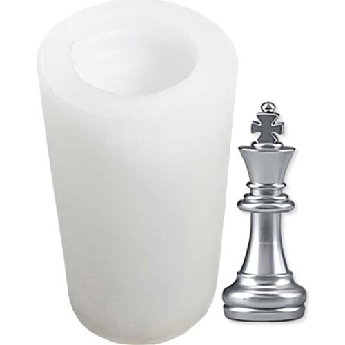 Resin 3D Chess Pieces Shape Mold Casting Checkers Mould Ornament Toy Craft