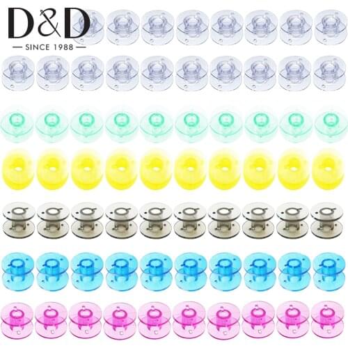 Mix Plastic Bobbins Sewing Machine Bobbins for Sewing Machines DIY Empty Spool Universal Threads Bobbins Sewing Tool