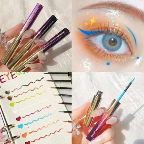 8 Color Colorful Waterproof Make Up Eyeliner Pencil Fast Dry Matte White Red Blue Green Makeup Liquid Eye Liner Pen TSLM2