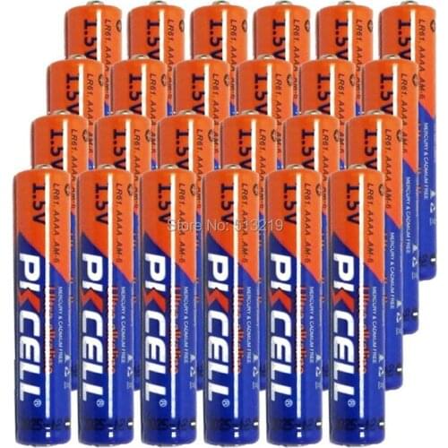 24Pieces PKCELL AAAA Battery LR61 AM6 1.5V Alkaline Battery replace to E96 LR8D425 MN2500 MX2500 4A