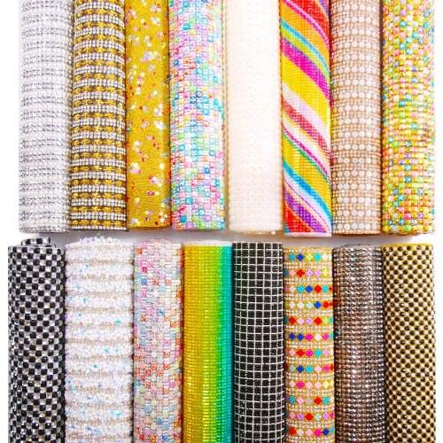 24x40cm Hotfix Acrylic Rhinestone Mesh Trim Ribbon Crystal Fabric Sheet Strass Applique Hot Fix Iron On Clothes Art Decor DIY